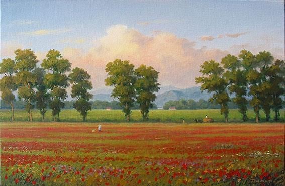 Su-Psekh poppies, 2011 canvas, oil.