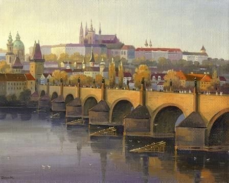 The Charles Bridge, 1996 oil on canvas. 20x25 cm.