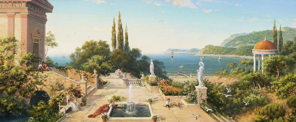 Utrish 18 century, 2007. Canvas, oil. 80 x 220 cm