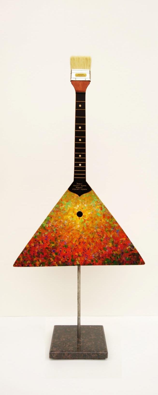 Balalaika “The Melody of Palettrism”, 2016. balalaika, , acryl, brush. 65 х 42 х 12 сm.