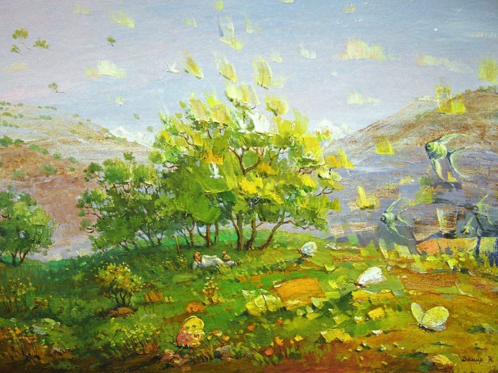 A dream, 1996. Canvas, oil. 50 x 70 cm.