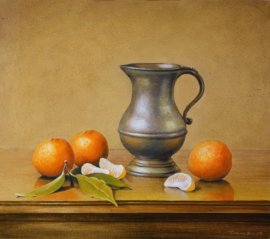 Still Life with oranges, 2008. Canvas, oil. 40 x 50 cm.