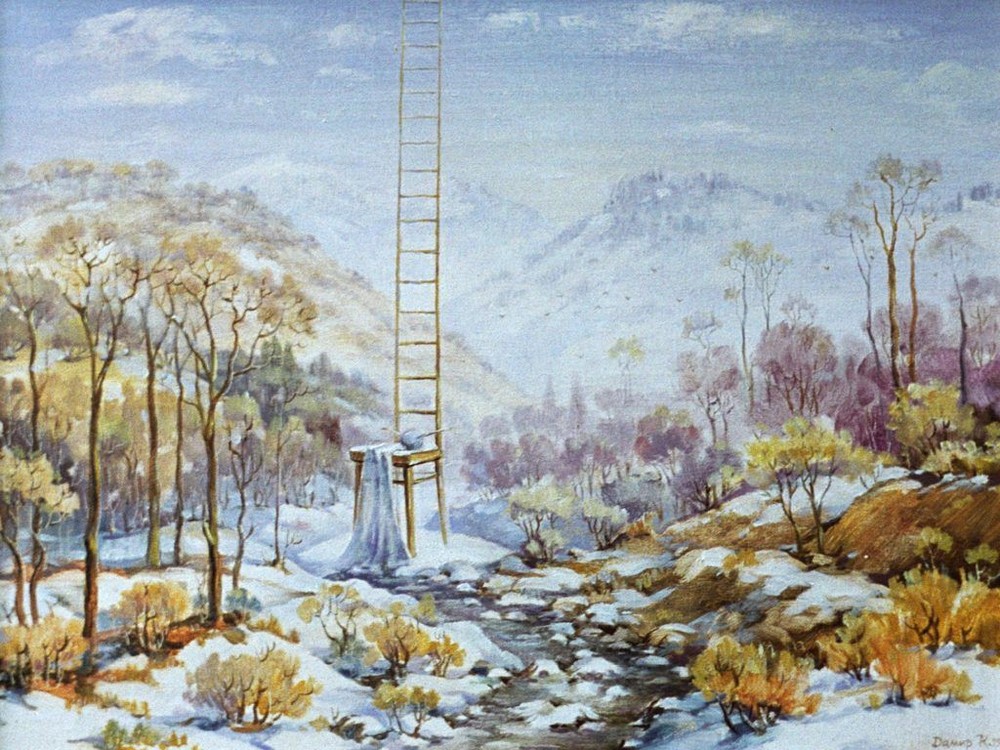Beginning of the river, 1994. Canvas, oil. 50 x 70 cm.