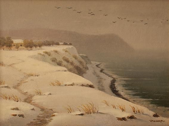 Winter on the high bank, 2001 oil on canvas.