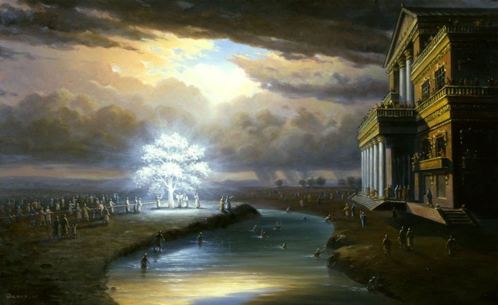 Lehi’s dream, 2002. Canvas, oil. 40 x 60 cm.