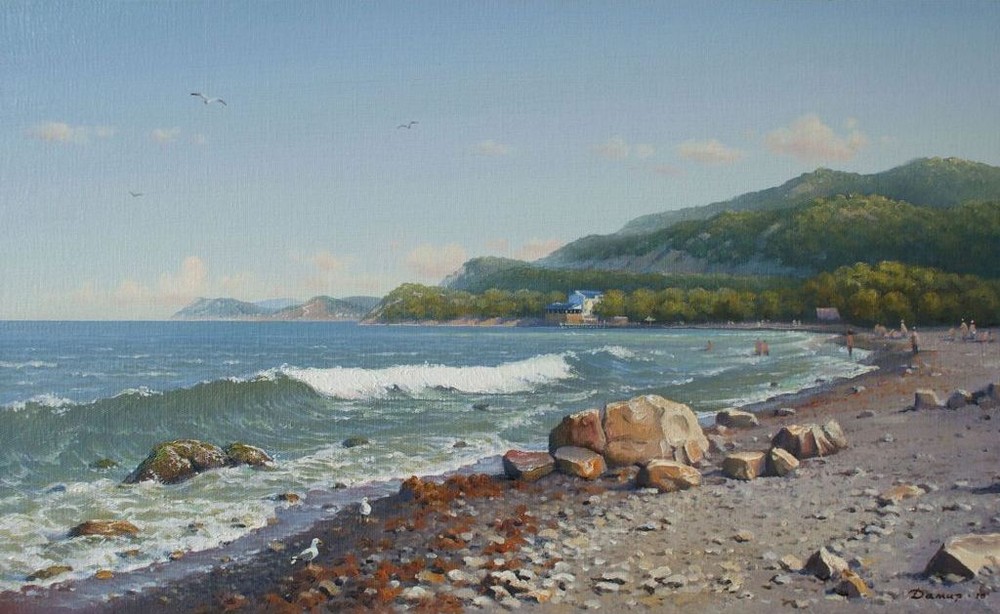 Utrish wave, 2010. Canvas, oil. 60 х 90 сm.